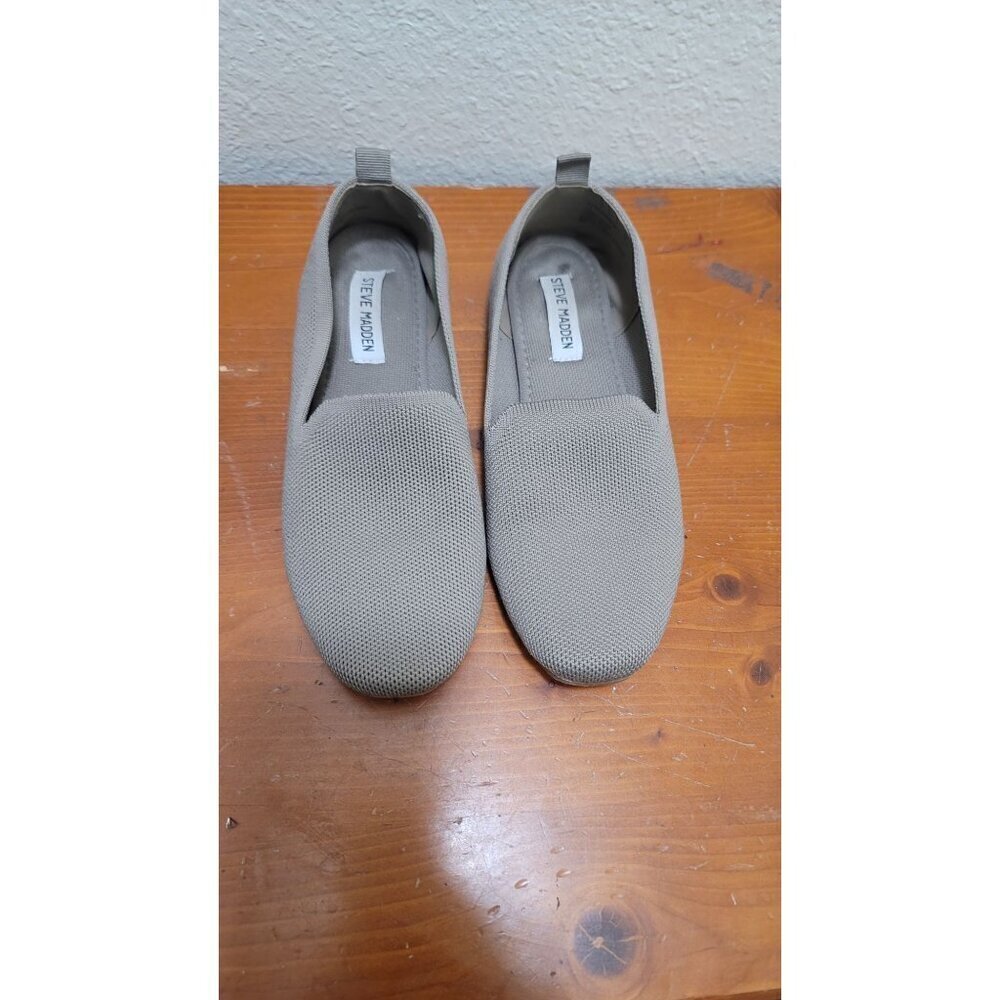 Steve Madden Raine Knit Fabric Womens Tan Slip-On Shoes Size‎ 7.5